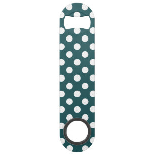 Pois blancs sur turquoise