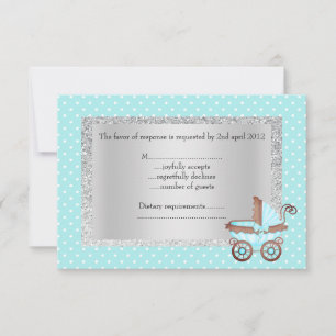 pois bleu bébé poka dot pram rsvp RÉVISÉ nouveau