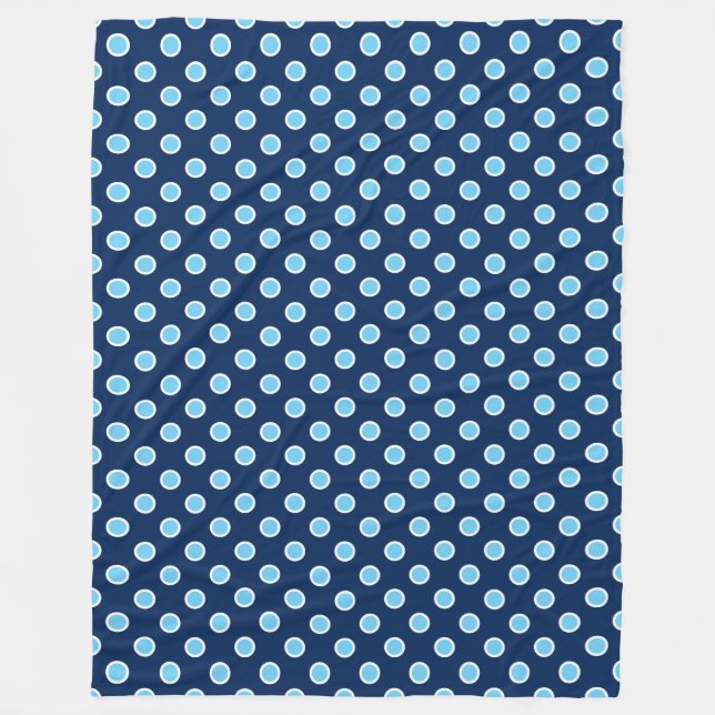 Pois Bleus Bleu Clair sur la couverture de la flot (Devant)