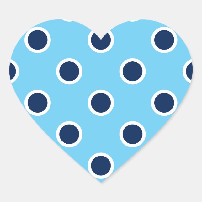 Pois bleus de la marine sur les stickers Sky Blue (Devant)