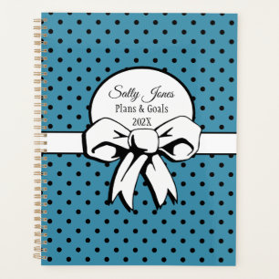 Pois Bleus et Blancs avec Bow Personnalisé