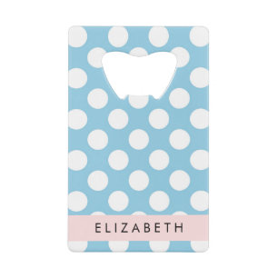Pois Bleus, Motif Polka Dot, Votre Nom