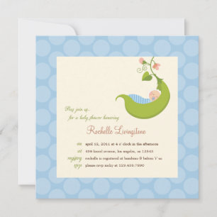 Pois dans un Baby shower de Pod Boy Invitation