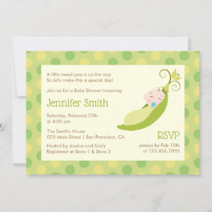 Pois dans un Baby shower de pois Invitation - Neut