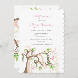 Pois dans un invitation de douche de bébé de