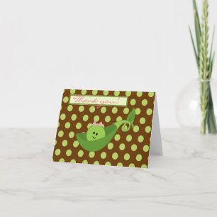 Pois dans une Carte de remerciements rose pois