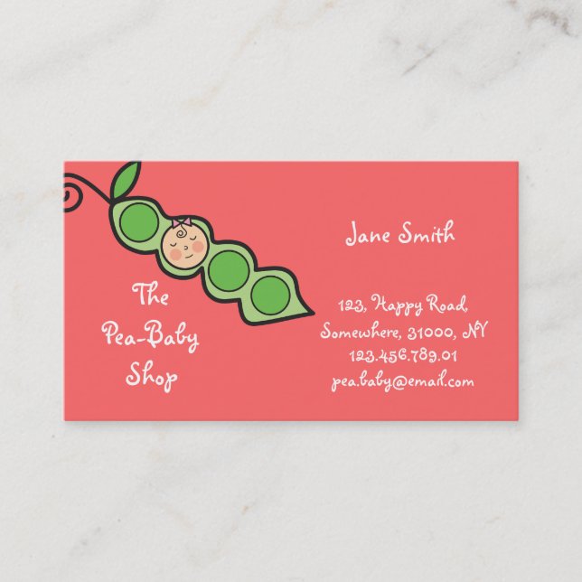 Pois de bébé dans une carte de profil de bande (Devant)