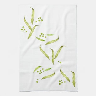 Pois de haricots verts légumes Serviettes de cuisi