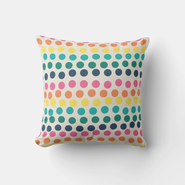 Pois d'été Coloré Coussin extérieur (Recto)