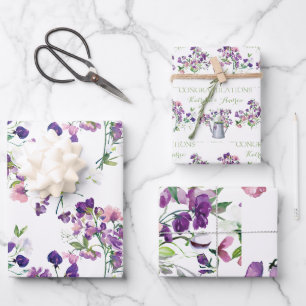 Pois doux Félicitations Enveloppement Feuilles de 