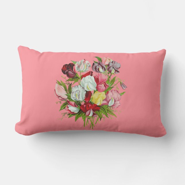 Pois doux Pleine couleur Lumbar extérieur Coussin (Recto)