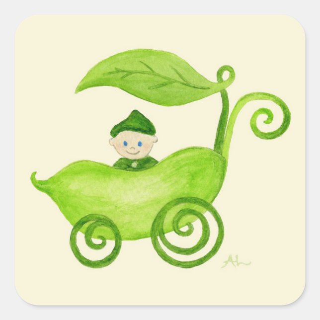 Pois doux stickers bébé garçon (Devant)