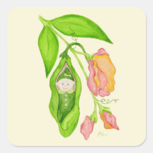 Pois doux stickers fille bébé