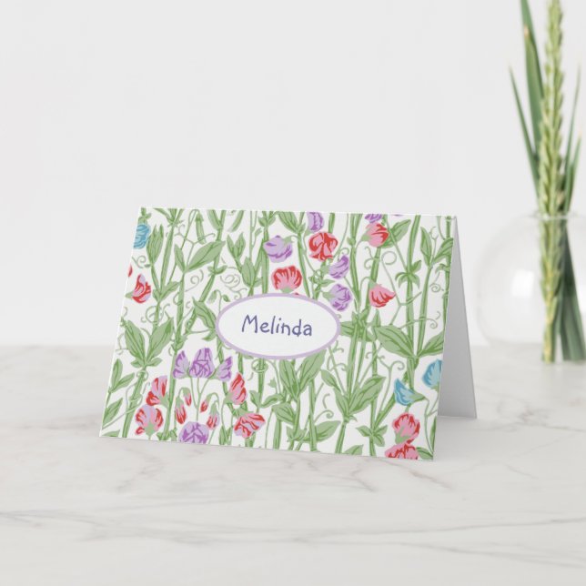 Pois doux William Morris Motif Floral Monogramme (Devant)