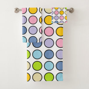 Pois en pastel d'arc-en-ciel décrit par noir