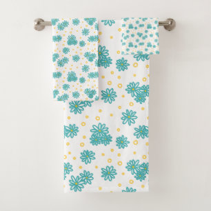 Pois et marguerites - Turquoise et Jaune