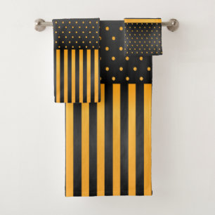 Pois et rayures jaunes et noirs