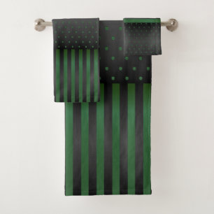 Pois et rayures vertes et noires