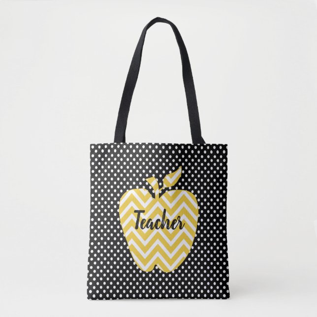 Pois et Sac fourre-tout d'enseignants Chevron Appl (Devant)