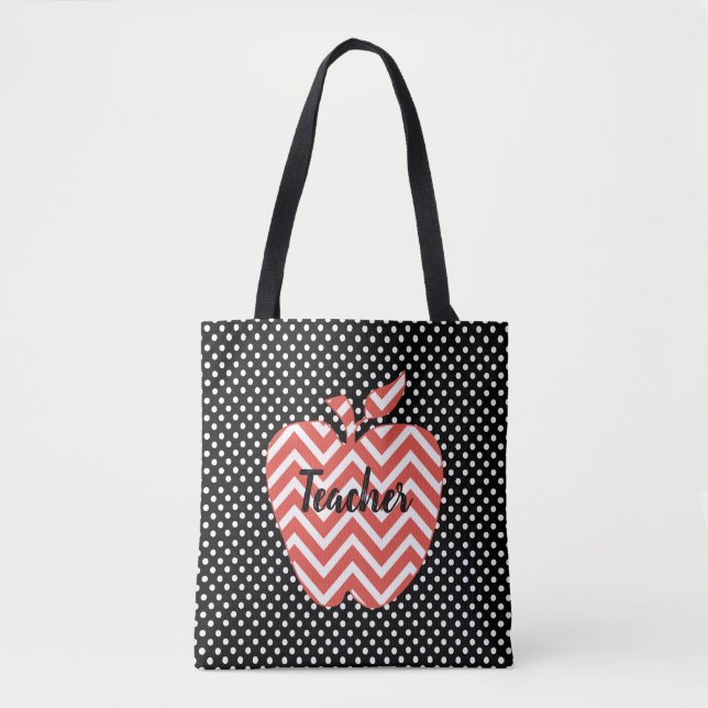 Pois et Sac fourre-tout d'enseignants Chevron Appl (Devant)