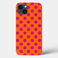 Pois Fuchsia sur Coque orange-coque iphone Mate