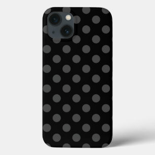 Pois gris sur Coque noir-coque iphone Mate