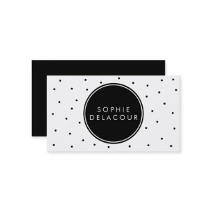 Pois noir   Carte de visite moderne