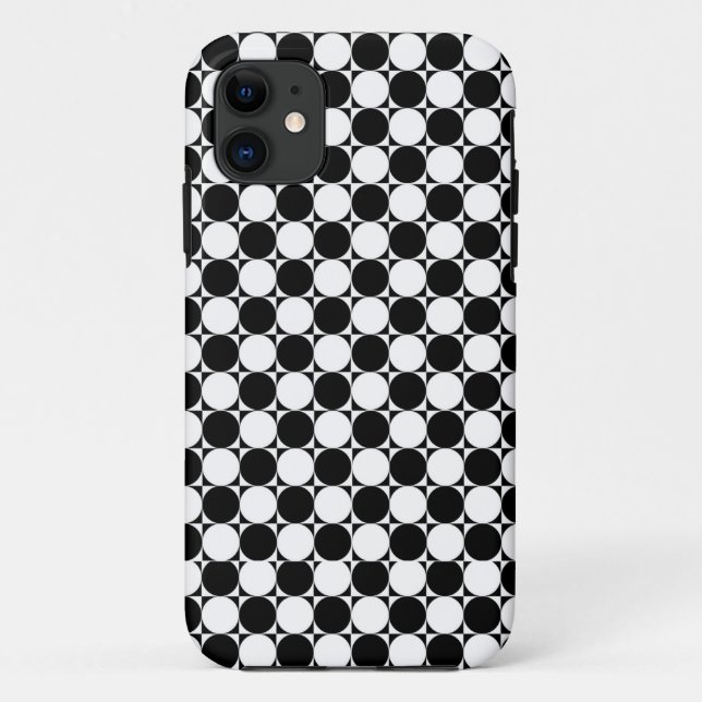 Pois noir et blanc iPhone 5 Coque (Dos)