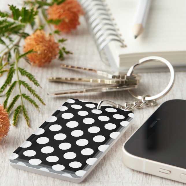 Pois noirs et blancs, Motif Polka (Devant droit)