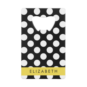 Pois noirs et blancs, pointillés, Votre nom