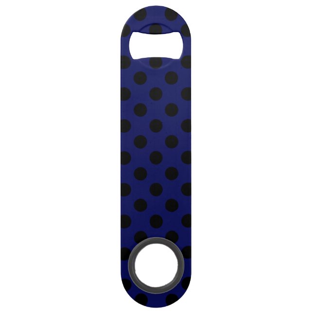 Pois noirs sur bleu marine (Devant)