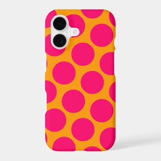 Pois orange vif et rose chaud