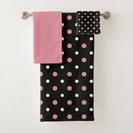 Pois rose blanc et noir
