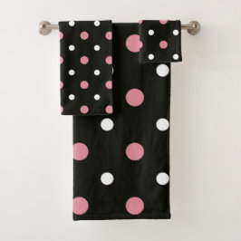 Pois rose blanc et noir