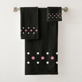 Pois rose blanc et noir