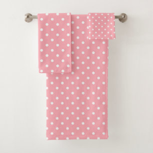 Pois rose et blanc doux