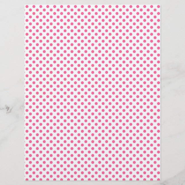 Pois rose point scrapbook conception papier (Devant)