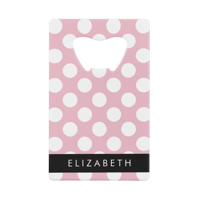 Pois roses, Motif Pointe Polka, Votre Nom (Devant)