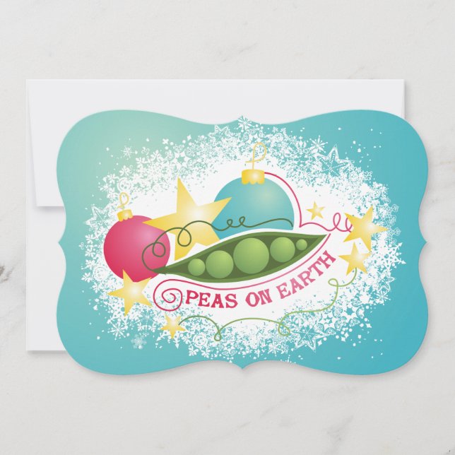 Pois sur terre nourriture carte de Noël culinaire (Devant)
