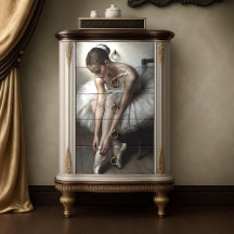 Poised Ballerina Dancer Decoupage