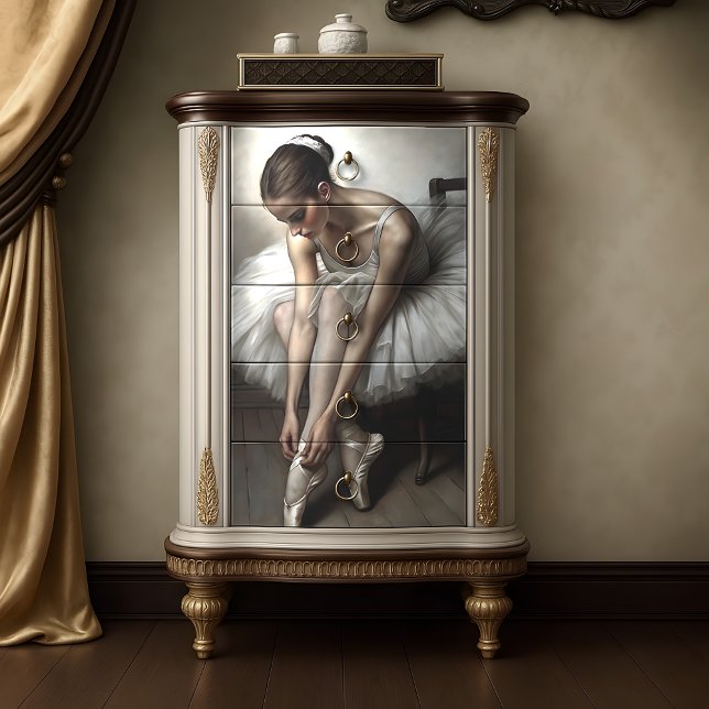 Poised Ballerina Dancer Decoupage Seidenpapier (Poised Ballerina Grace Decoupage Tissue Paper)