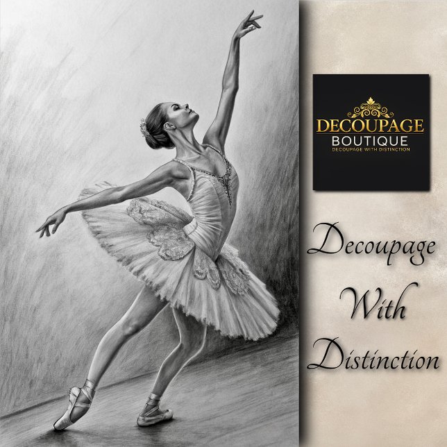 Poised Pencil Ballerina Decoupage Seidenpapier (Poised Pencil Ballerina Decoupage Tissue Paper)
