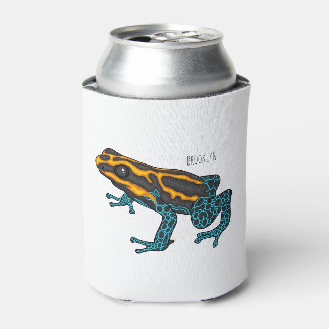 Poison dart frog cartoon illustration dosenkühler (Kanne Vorderseite)