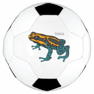 Poison dart frog cartoon illustration fußball