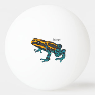 Poison dart frog cartoon illustration  tischtennisball