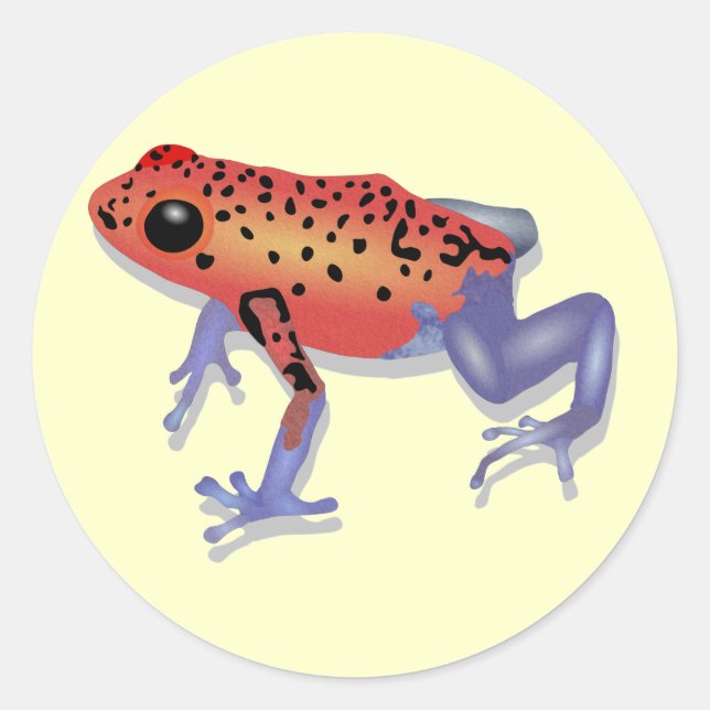 Poison Dart Frog Runder Aufkleber (Vorderseite)