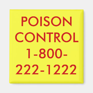 POISON-KONTROLLE1-800-222-1222 MAGNET