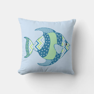 Poisson à motifs élégant Coussin extérieur