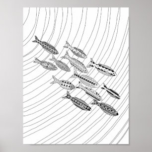 Poisson Adulte Coloriage Poster