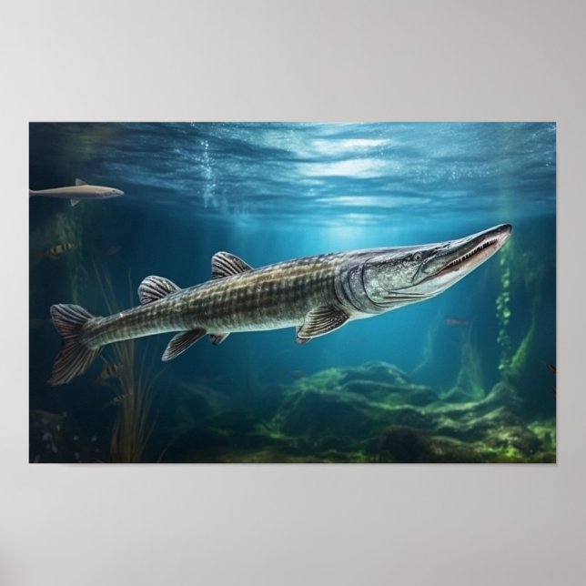 Poisson Alligator Poisson Poisson Imprimer Poster (Devant)